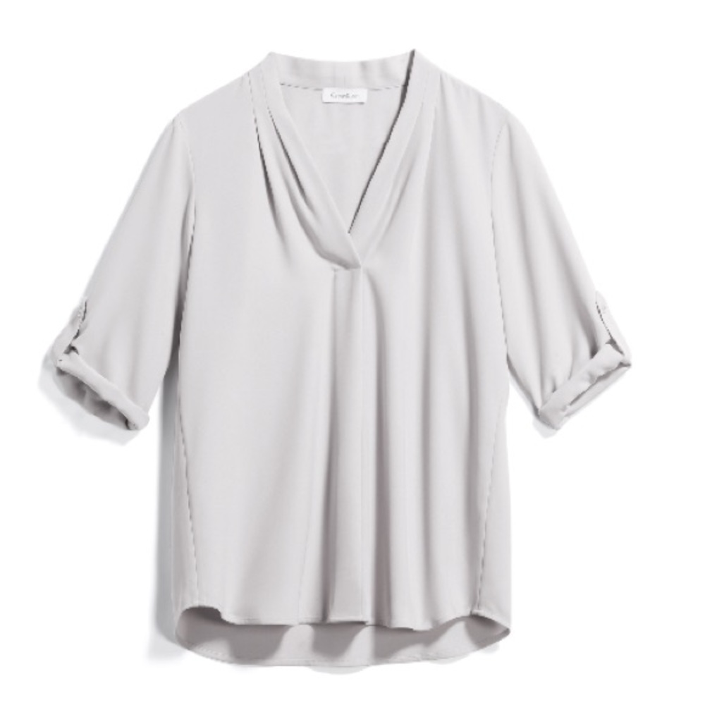 Calvin Klein Roll Sleeve Blouse XS